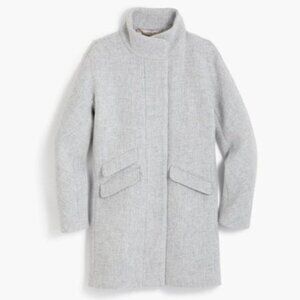 NWT 6 Cocoon Coat Italian Stadium Cloth Wool Heathered Dusk Gray